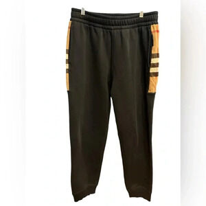 Burberry London check panel cotton jogging pants men’s size L(32-36)